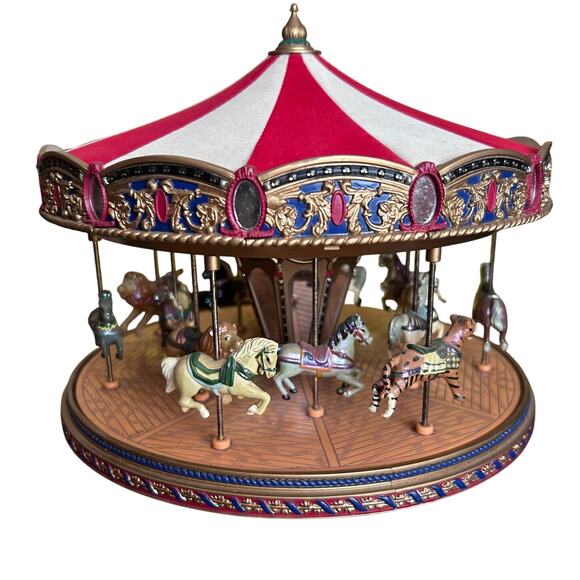 Mr Christmas Gold Label Collection World Fair Carousel no box Everything Works - Picture 3 of 7